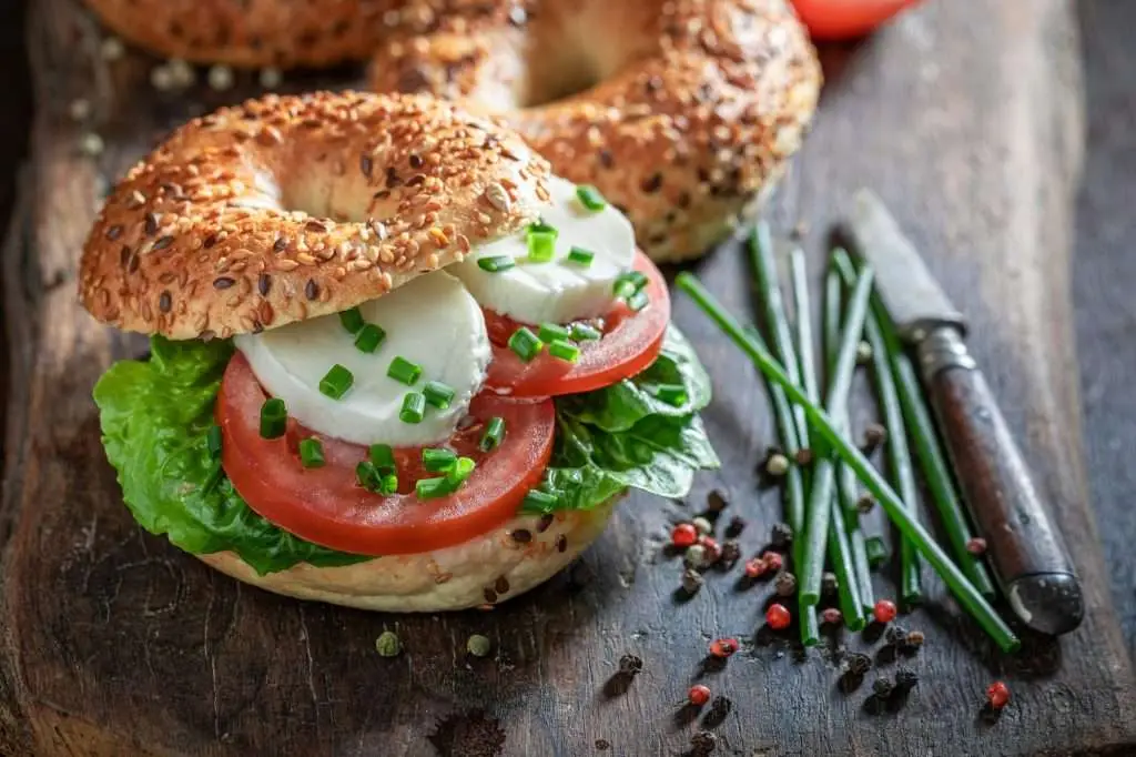 Homemade bagel for healthy and fresh breakfast