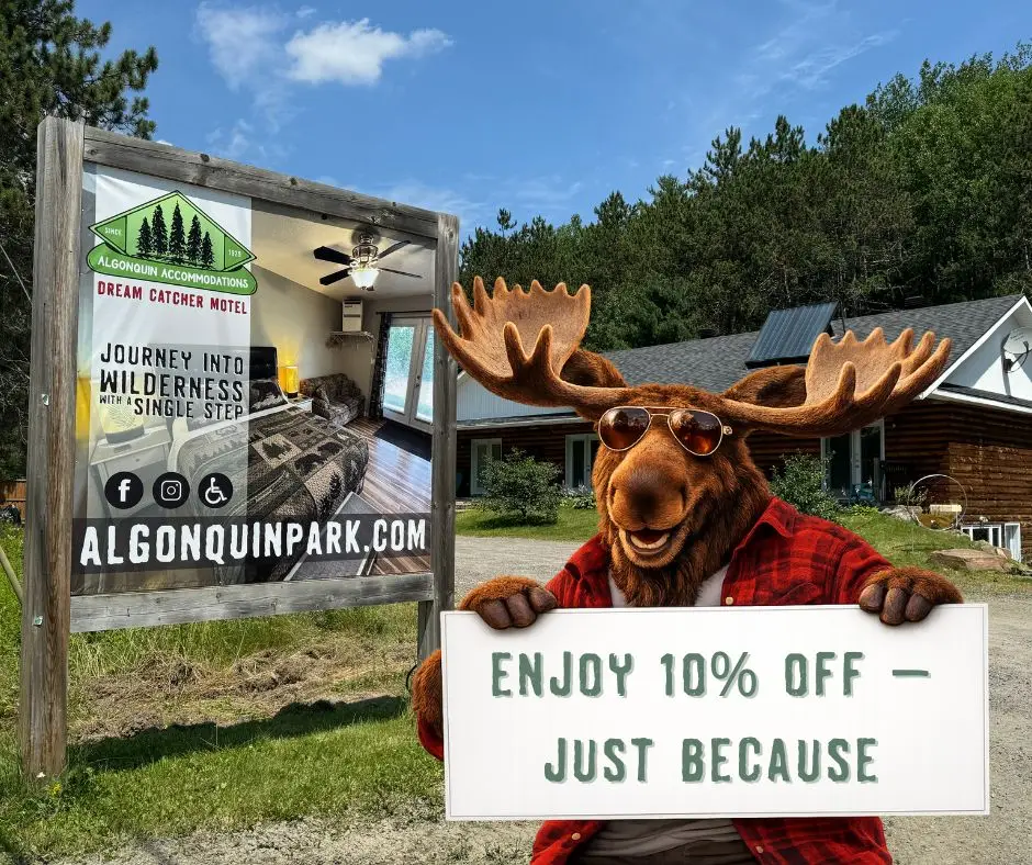 moose holding sign